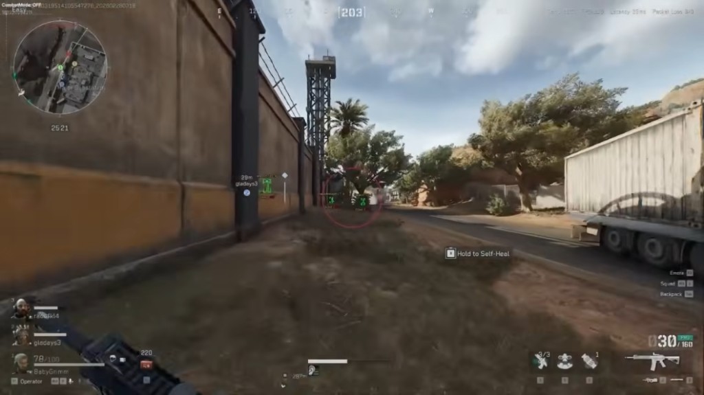 Delta Force ESP wallhack showing player boxes through cement plant walls